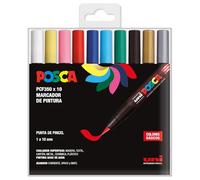 Posca Lot de 10 marqueurs PCF-350 Couleurs basiques