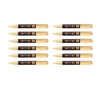 Posca Lot De 12 Marqueurs Pointe Conique Extra-Fine Pc1mc 0,7 - 1mm Beige