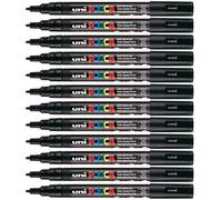 Posca Lot De 12 Marqueurs Pointe Conique Fine Pc3m 0,9 - 1,3mm Noir