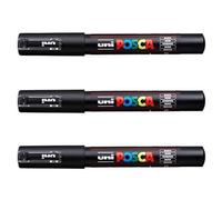 Posca Lot de 3 marqueurs PC-1M Uni-Ball (gamme complète de 22 couleurs disponibles)