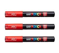 Posca Lot de 3 marqueurs PC-1M Uni-Ball (gamme complète de 22 couleurs disponibles)