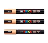 Posca Lot de 3 marqueurs PC-5M Uni-Ball (gamme complète de 35 couleurs disponibles)