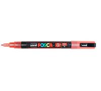 Posca Marqueurs PC3ML – Pointe conique fine en plastique, Rouge pailleté – Lot de 6