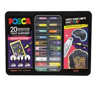 Posca - Mallette - Groovy Colours - 20 marqueurs - PC1-1M - PC-3M - PC-5M