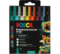 Posca Marker Set Couleurs Rétro - PC3M 8 pièces Brushpen créatif