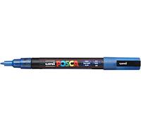 POSCA Lot de 6 Marqueurs PC3ML Pte conique fine en plastique Bleu Foncé Pailleté