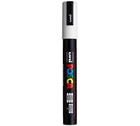 POSCA - Marqueur acrylique PC-5M blanc, pointe ronde de 1,8 à 2,5 mm | Marqueurs à encre pigmentée à base d'eau, couvrants, pour presque toutes les surfaces, pointe remplaçable