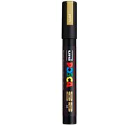 POSCA - Marqueur acrylique PC-5M Or, pointe ronde 1,8-2,5 mm | Marqueur à encre pigmentée à base d'eau, opaque, pour presque toutes les surfaces, pointe remplaçable
