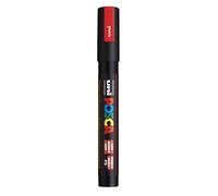 POSCA - Marqueur acrylique PC-5M rouge fluo, pointe ronde 1,8-2,5 mm | Marqueur à encre pigmentée à base d'eau, opaque, pour presque toutes les surfaces, pointe remplaçable