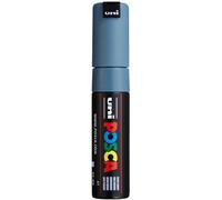 POSCA - Marqueur acrylique PC-8K à pointe biseautée large, gris ardoise | Marqueur à pointe biseautée de 8 mm pour presque toutes les surfaces