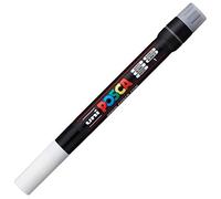 POSCA - Marqueur acrylique PCF-350 blanc, pointe pinceau | Marqueurs à encre pigmentée à base d'eau, pointe pinceau flexible de 1 à 10 mm, pour presque toutes les surfaces