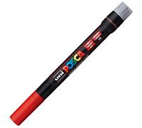 POSCA - Marqueur acrylique PCF-350 rouge, pointe pinceau | Marqueur à encre pigmentée à base d'eau, pointe pinceau flexible de 1 à 10 mm, pour presque toutes les surfaces