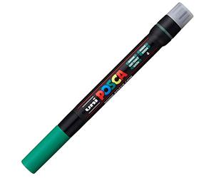 POSCA - Marqueur acrylique PCF-350 vert, pointe pinceau | Marqueur à encre pigmentée à base d'eau, pointe pinceau flexible de 1 à 10 mm, pour presque toutes les surfaces