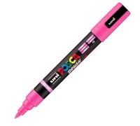 POSCA - Marqueur Brush PC5BR - Pointe Semi-Flexible moyenne 1-4 mm - Peinture Acrylique à Base d'Eau et Pigments - Uni Mitsubishi Pencil - Tout Support - 1 Feutre Rose