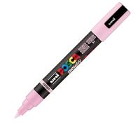 POSCA - Marqueur Brush PC5BR - Pointe Semi-Flexible moyenne 1-4 mm - Peinture Acrylique à Base d'Eau et Pigments - Uni Mitsubishi Pencil - Tout Support - 1 Feutre Rose Clair