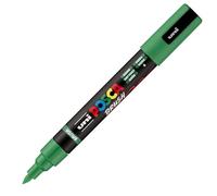 POSCA - Marqueur Brush PC5BR - Pointe Semi-Flexible moyenne 1-4 mm - Peinture Acrylique à Base d'Eau et Pigments - Uni Mitsubishi Pencil - Tout Support - 1 Feutre Vert Foncé