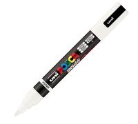 POSCA - Marqueur Brush PC5BR - Pointe Semi-Flexible moyenne 1-4 mm - Peinture Acrylique à Base d'Eau et Pigments - Uni Mitsubishi Pencil - Tout Support - 1 Feutre Blanc