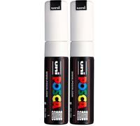 POSCA Marqueur Uni-Ball pointe ogive 4,5 à 5,5 mm - blanc (Lot de 2)