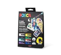 Posca Marqueurs acryliques PC-5M 8 pièces pochette tissu 1,8–2,5 mm Multicolore Enfants