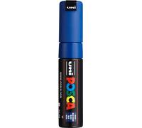 POSCA - Marqueurs acryliques PC-8K à pointe biseautée large, bleu | Marqueurs à pointe biseautée de 8 mm pour presque toutes les surfaces