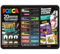 POSCA Marqueur à pigments "STREET VIBES" boîte métallique de 20 pièces