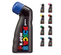 POSCA MOP'R, Marqueur peinture base eau - Tout Support - Bleu Foncé | Uni Mitsubishi Pencil - Pointe tampon ronde XXL 3-19mm. Créations XXL & coulures maîtrisées. Permanents sur surface poreuse