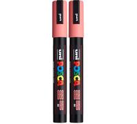 POSCA MP198028000 5 m Mitsubishi Uni Marker - Rose corail (Lot de 2)