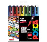 POSCA PC-3M Art Paint Marker Kit de démarrage de 16 marqueurs dans 2 boîtes cadeaux