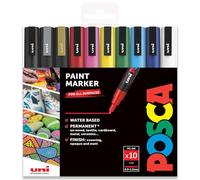 Posca PC-3M Lot de 10 marqueurs de peinture 0,9-1,3 mm