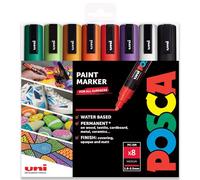 Posca - PC-5M - Marqueurs à peinture - 1,8-2,5 mm - Tons d'Halloween - Lot de 8 dans un coffret cadeau