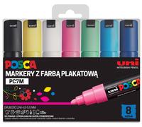 POSCA PC-7M Marker Set en 8 couleurs métalliques - la créativité au bout des doigts ! Idéal pour l'art, le dessin et la décoration !