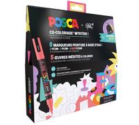 POSCA PC/8 02 Marqueurs à pigments POSCA, lot de 8 « couleurs mystères », assorties