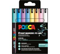Posca Marqueurs PC1-MR – Pointe extra-fine calibrée 0,7 mm – Pochette 8 couleurs