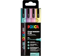 Marqueur à pigment PC-3M, étui de 4, couleurs douces