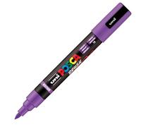 POSCA PC5BR, Marqueur peinture Brush base eau - Tout Support - Violet | Uni Mitsubishi Pencil - Pointe semi-flexible moyenne 1,0-4,0mm. Couleurs couvrantes, permanentes sur surfaces poreuses