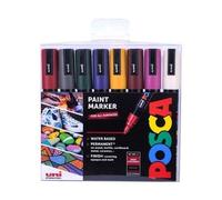 Posca - Pc5m - Medium Tip Pen - Deep Colors, 8 Pc