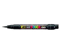 Posca Marqueur pinceau PCF350 1-10 mm Noir Lot de 5
