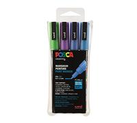 Posca Marqueurs acryliques PC3M – Paillettes froides – Lot de 4