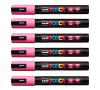 POSCA Uni-Ball PC-5M Lot de 12 stylos Rose