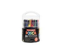 Posca Marqueurs à pigment Pack XL Classique 26 marqueurs PC3M/PC5M 12 pointes de rechange