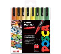 Posca Uni Pc-3m Lot De 8 Marqueurs De Peinture Dans Un Coffret Cadeau Couleurs Agrumes