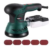 POSENPRO Ponceuse Orbitale Excentrique 350 W, 6 Vitesses, 6000-13000 OPM | Ø 125 mm, Papier Abrasif 20 Pièces, Collecteur de Poussière, Ponceuse excentrique filaire pour Bois et Métal