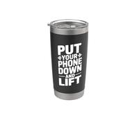 Posez votre téléphone et soulevez la salle de sport motivante Gobelet isotherme en acier inoxydable double paroi