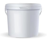 POSH Seau avec couvercle - Blanc, seau en plastique de qualité alimentaire, anti-fuite, inodore, robuste, stable et hermétique avec anse (1, 10 l)
