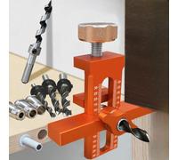 Positionneur d'installation de porte d'armoire 2 en 1, gabarit de montage perforé de rebond de 6/8/10mm, Installation de panneau de porte d'armoire de garde-robe Mounting Jig Kit A2