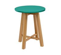 POSNORD Table Basse Ronde Ø35 cm Hauteur 45 cm - Table de Salon Bois Design Scandinave, 4 Pieds Bois de Hêtre, Table Basse Compacte Stable et Facile à Nettoyer, Table Basse Vert Forêt