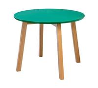 POSNORD Table Basse Ronde Ø60 cm Hauteur 47,5 cm - Table de Salon Bois Design Scandinave, 4 Pieds Bois de Hêtre, Table Basse Compacte Stable et Facile à Nettoyer, Table Basse Vert Forêt