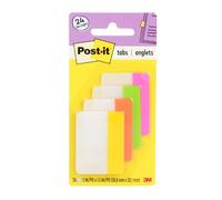 Post-It 3M 686-PLOY 6 onglets rectangulaires Vert, Rose et Jaune (50,8 mm, 38 mm, 6 feuilles)
