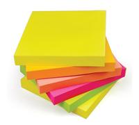 Post-it 600 notes adhésives aux couleurs vives | 76 x 76 mm | 6 blocs de 100 feuilles - Mémos adhésifs amovibles en jaune, rose, orange vert, pêche, utilisation à la maison, au bureau et à l'école