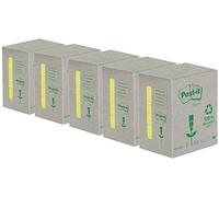 Post-It 6531B Lot de 100 Feuilles de Papier recyclé Jaune 38 x 51 mm 80 g/m², 5X 51 x 38 mm